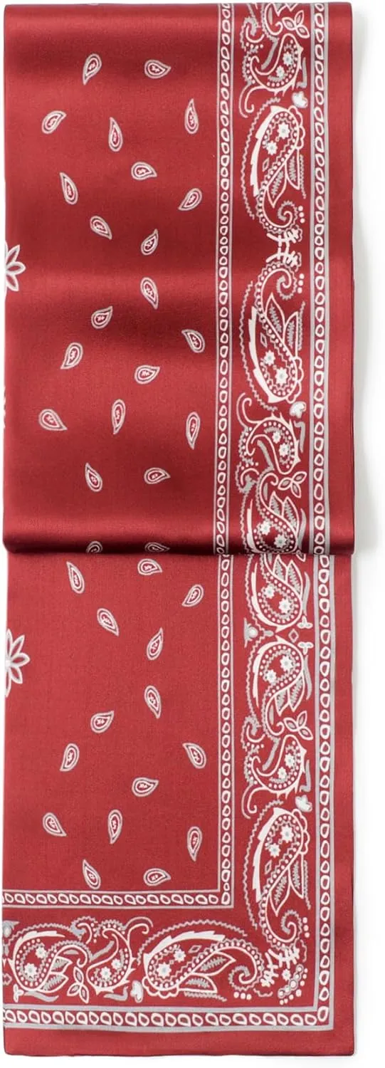 100% Mulberry Silk Scarf - Unisex Skin-Friendly Accessory for All Seasons (59"x7") With Gift Packed