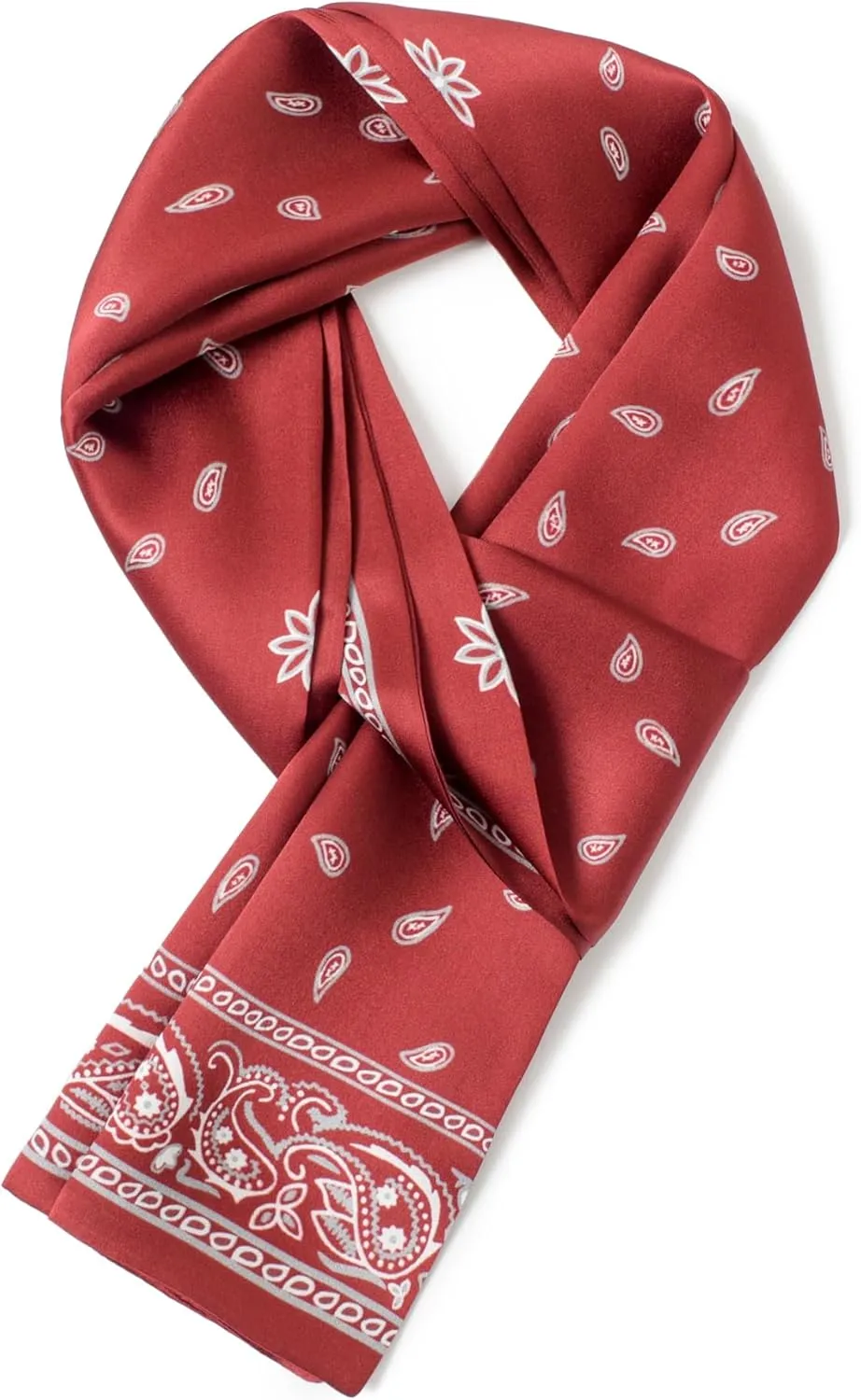 100% Mulberry Silk Scarf - Unisex Skin-Friendly Accessory for All Seasons (59"x7") With Gift Packed