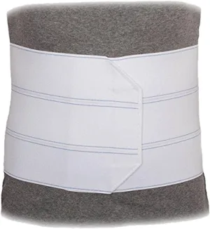 Advanced Orthopaedics 3 Panel Abdominal Binder, 9-inch High, Waist Circumference 30-inch - 45-inch, White