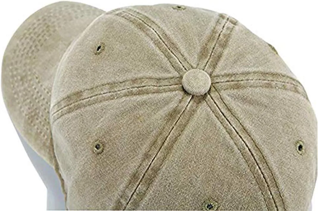 Aedvoouer Men Women Baseball Cap Vintage Washed Distressed Hats Twill Plain Adjustable Dad-Hat