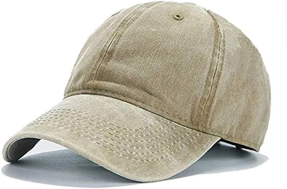 Aedvoouer Men Women Baseball Cap Vintage Washed Distressed Hats Twill Plain Adjustable Dad-Hat