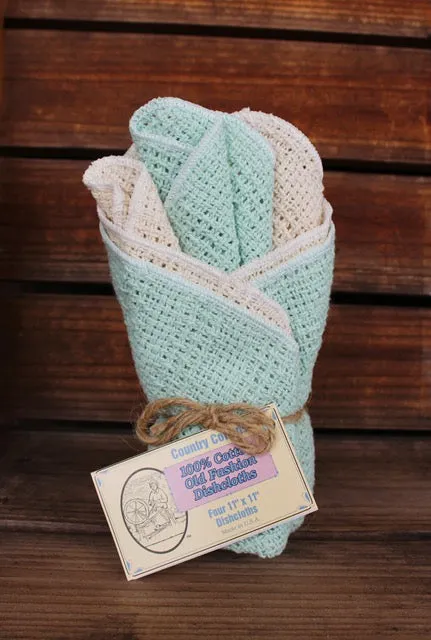 Country Cottons Old Fashioned Dishcloths - Set of 4