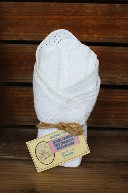 Country Cottons Old Fashioned Dishcloths - Set of 4