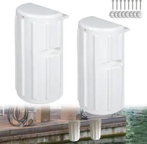 Dock Bumpers,Dock Fenders Bumper,Marine Boat Dock Bumpers,Inflatable Dock Protection for Docking Includes Mounting HardwareWhite/Black/Grey