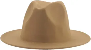 Fedora Hat Women Hat Formal Wedding Decorate Panama Cap Men Sombrero Hombre Brown Gray 56-58cm(Adults)
