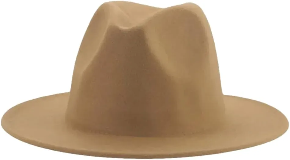 Fedora Hat Women Hat Formal Wedding Decorate Panama Cap Men Sombrero Hombre Brown Gray 56-58cm(Adults)