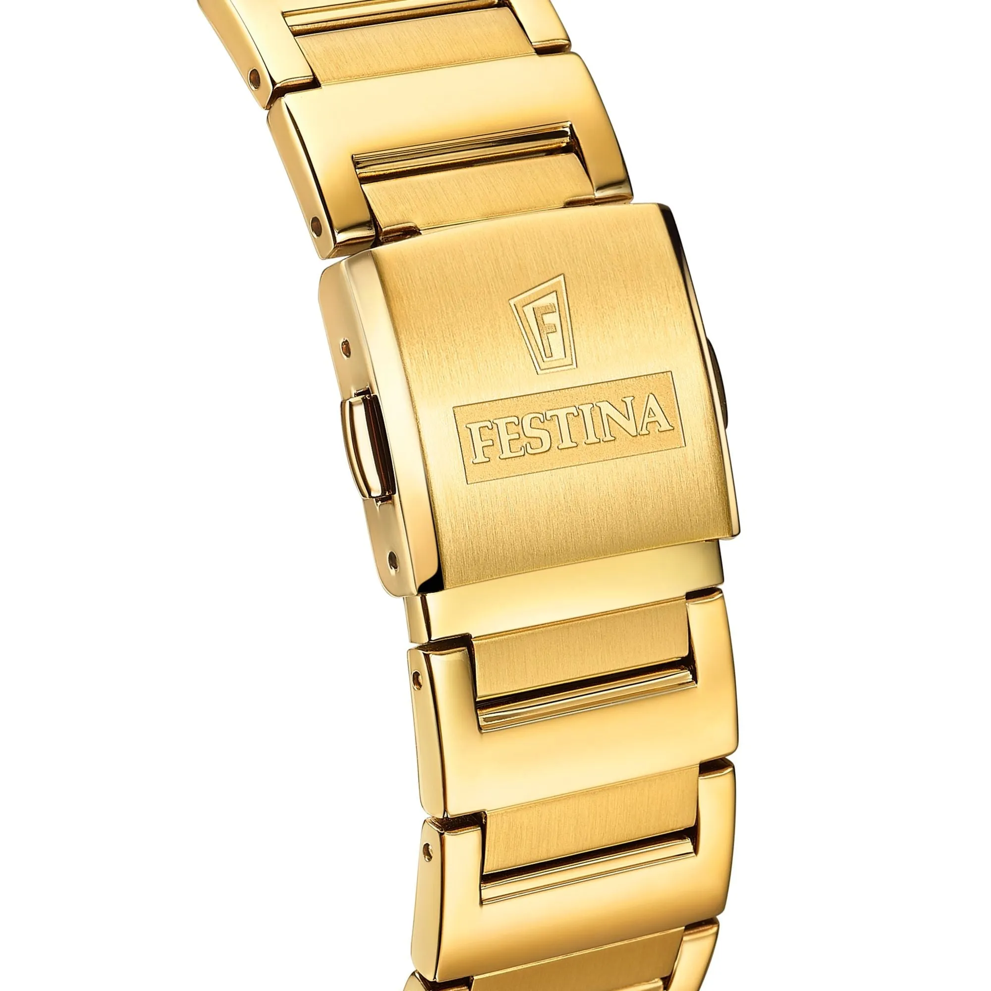 Festina On The Square Stainless Steel Analog Mens Watch I Model F20678/1 Quartz Movement