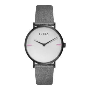 Furla Gray Leather Watch