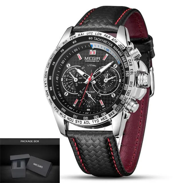 International Traveling Watch with Wicker Leather Band