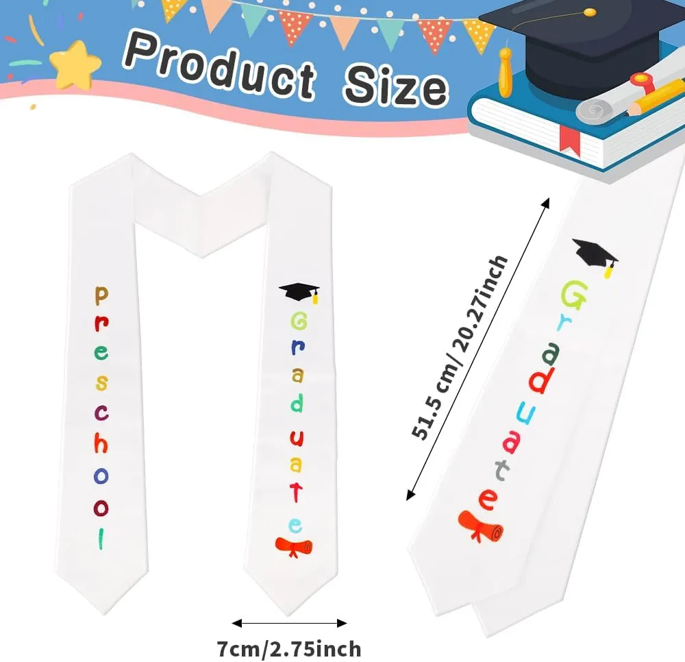 Kindergarten Preschool Graduation Sash, Kindergarten Preschool Graduation Stole Class of 2025 Graduation Stole for Kids
