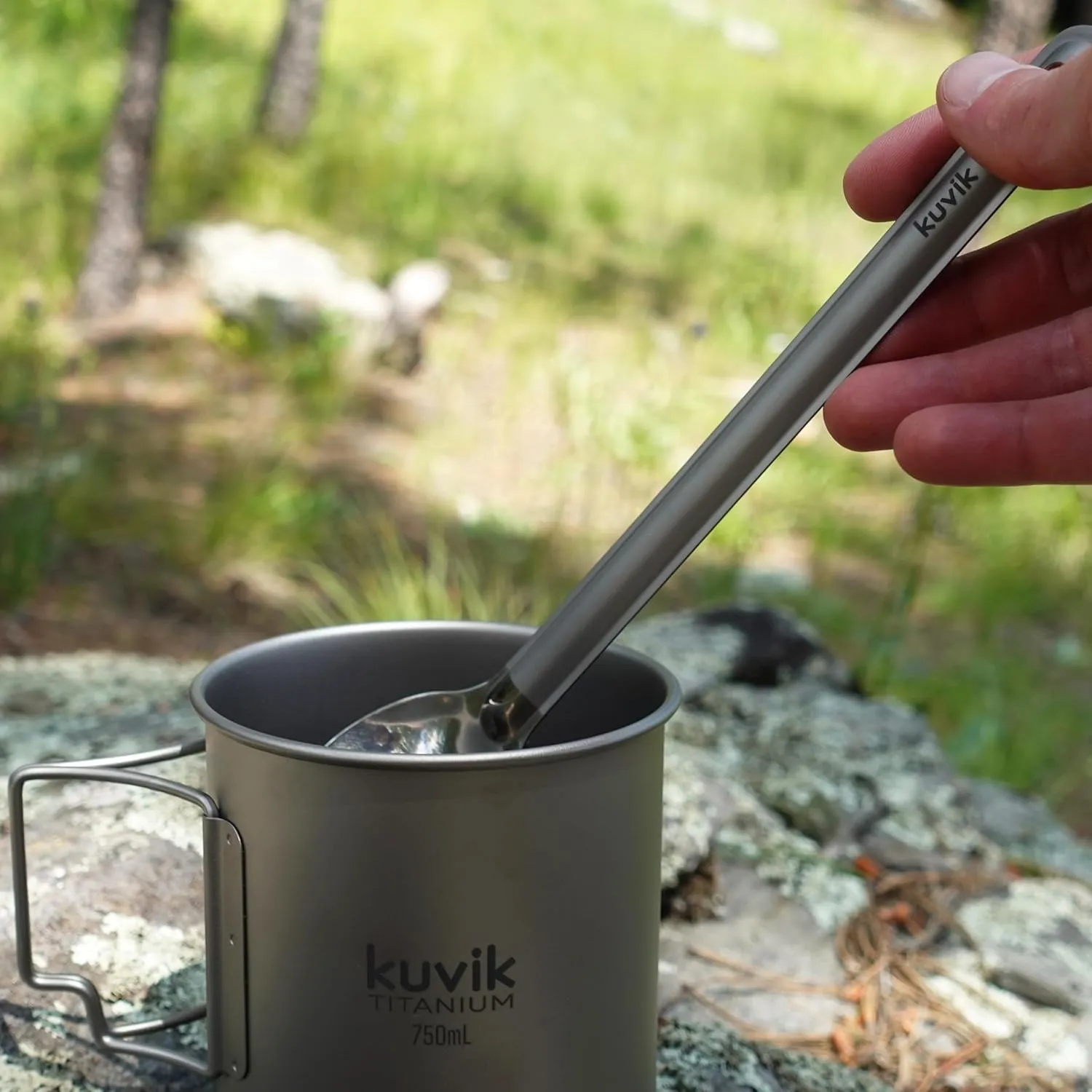 Kuvik Titanium Spork - Ultralight and Compact for Camping and Hiking