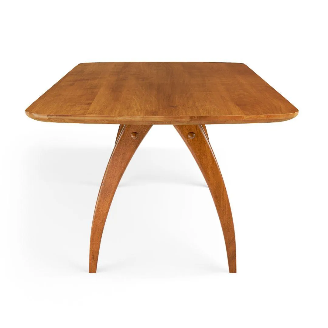 Mid Century Arched Leg Dining Table