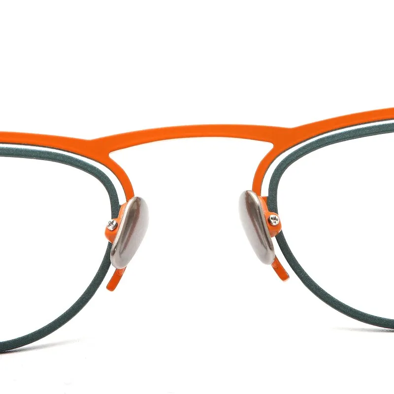 Muzz Women's Full Rim Oval Cat Eye Titanium Eyeglasses T7762