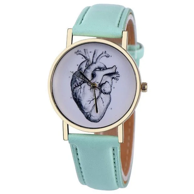 Quartz Faux leather lady wristwatches