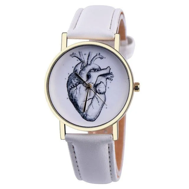 Quartz Faux leather lady wristwatches