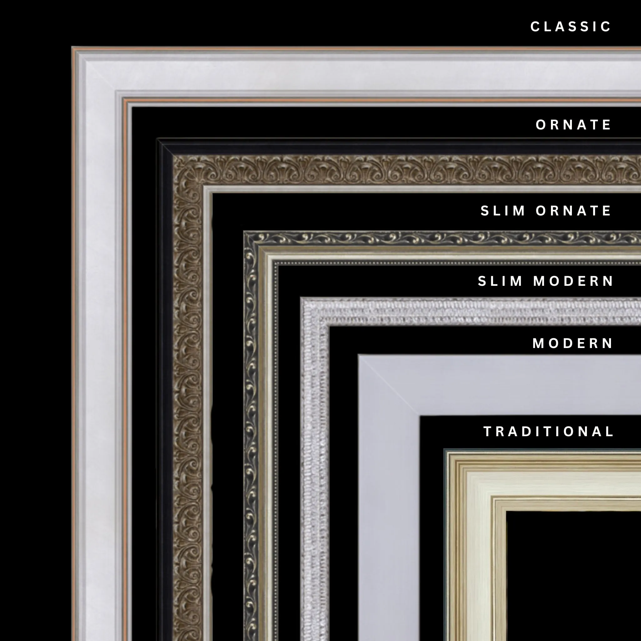 Silver 40x29 Picture Frame Ornate Traditional Classic Antique