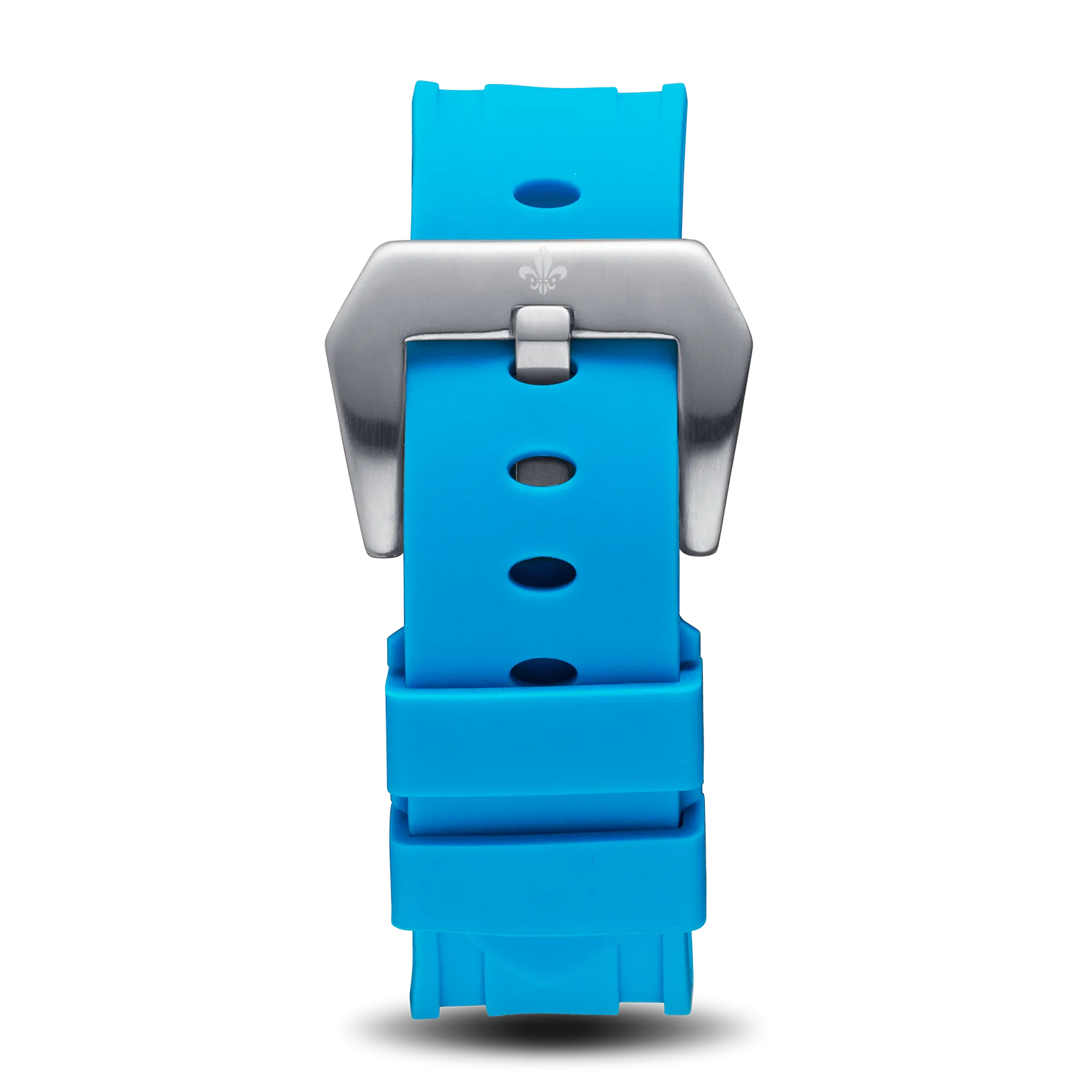 The Avalon Black   Blue Silicone Strap