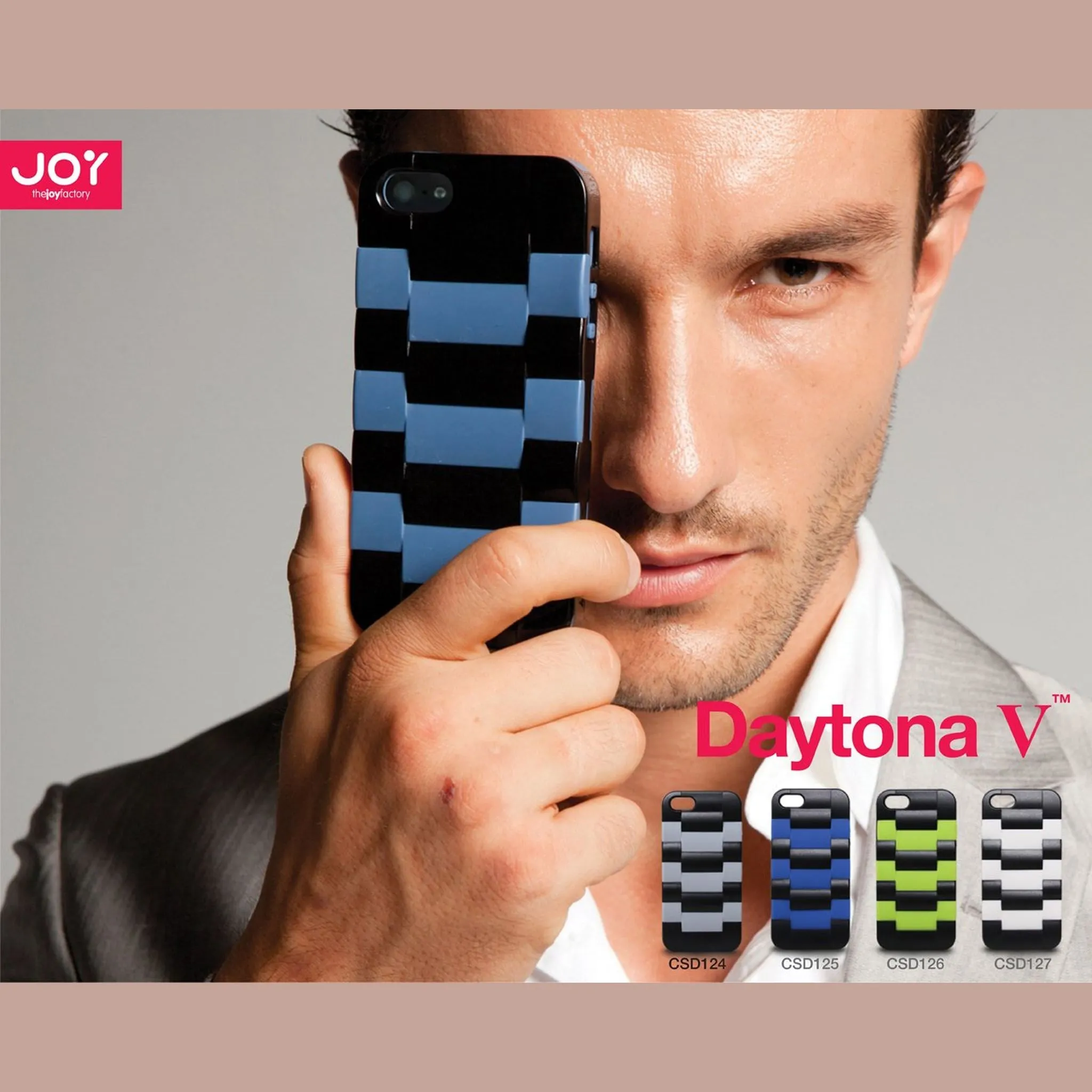 The Joy Factory Daytona V - Watchband Textured Case for iPhone5/5S, CSD127 (Snow White)