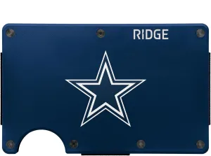 The Ridge NFL Edition, Mens Minimalist Aluminum Metal Wallet - Rfid Blocking, Elastic, Slim Front Pocket Credit Card Holder with Both Cash Strap and an additional Money Clip
