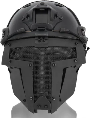 WoSport Adjustable T-Shaped Mesh Full Face Airsoft Protective Gear Mask - Black