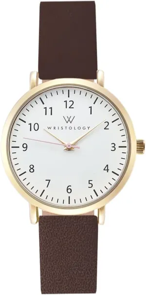 Wristology 29 Styles Mini Numbers Watch Leather Band - Interchangeable Genuine Leather Strap - Easy to Read Petite Small Size Analog Nurse Watch with Second Hand for Women, Men, Nurses, Teachers