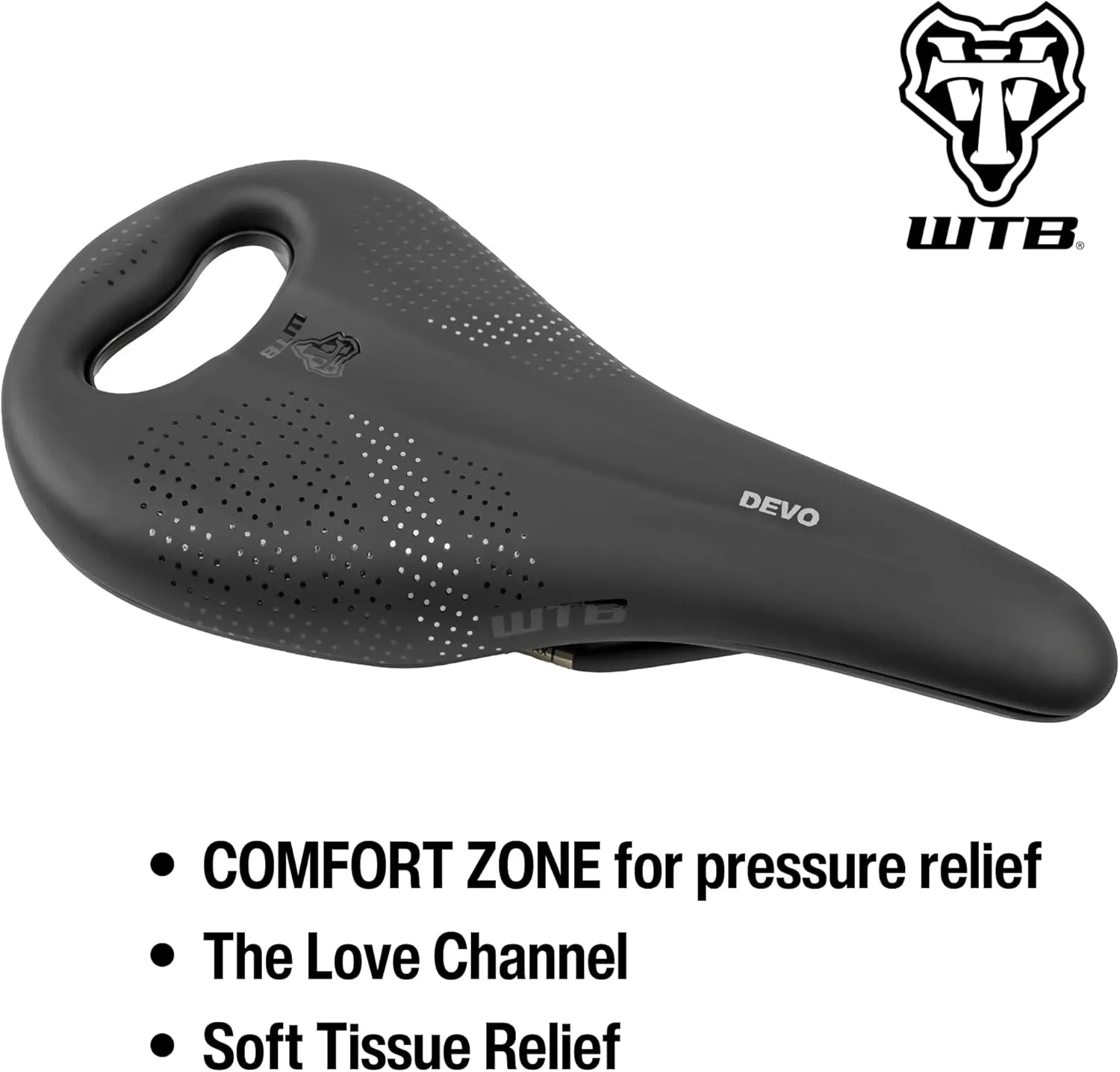 WTB Devo Pickup E-Bike Saddle, with Unique Pick Up Handle for Heavy E-Bikes, Available with Stainless Steel, Chromoly, or Titanium Rails