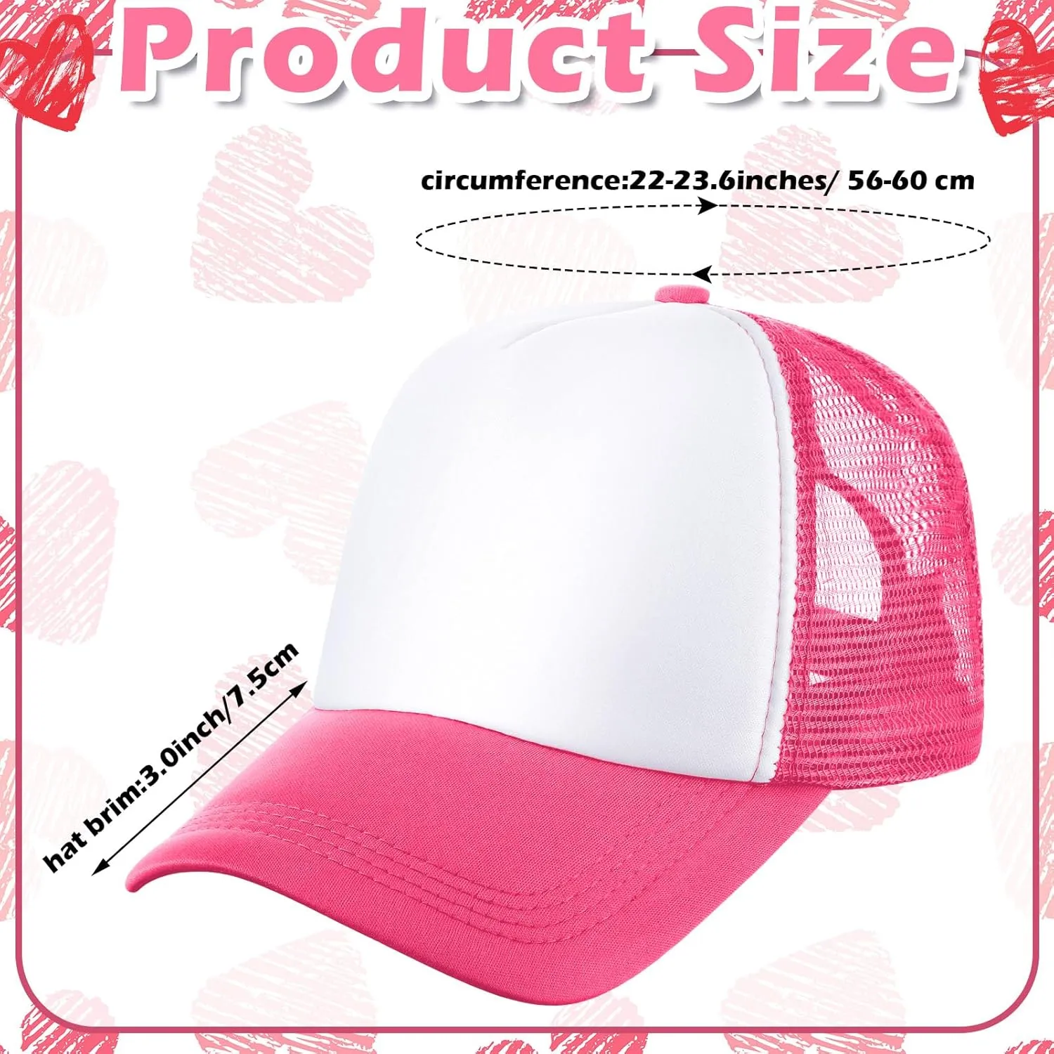 Xtinmee 36 Pcs Unisex Sublimation Hats Blank Trucker Hats Adjustable Baseball Caps for Men Women Outdoor DIY