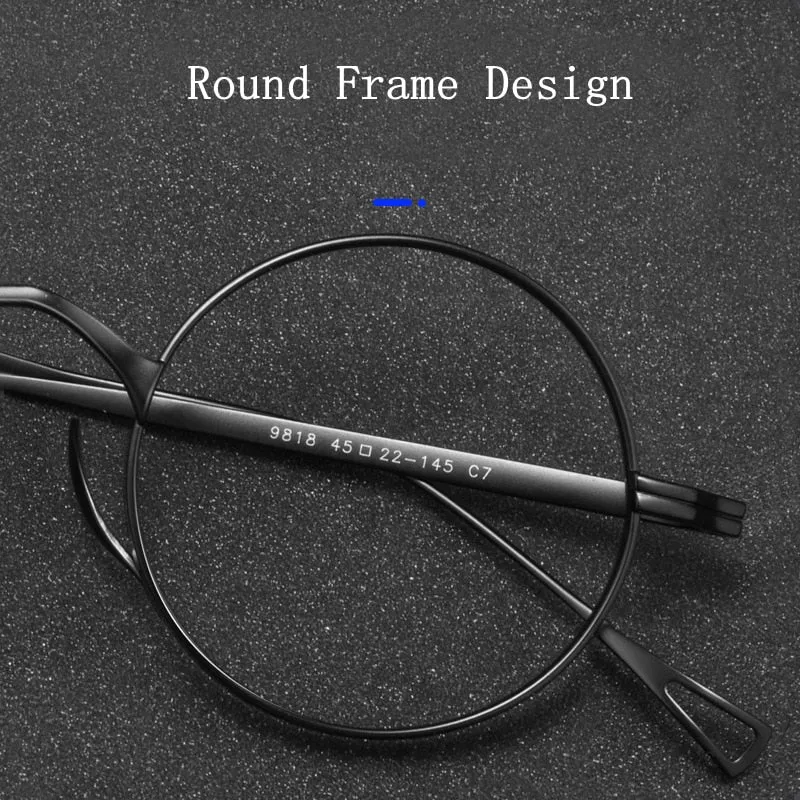 Yimaruili Unisex Full Wide Rim Titanium Frame Eyeglasses 9818CK